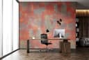Fotomurale Campi di colore astratti in rosso grigio e ocra con texture 2,7 x 2,65 m