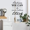 Adesivo murale - believe you can...