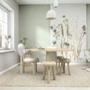 Fotomurale fiori, foglie natura floreale opaco in bianco, beige 2,70 x 1,59m