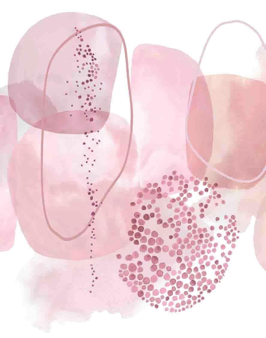 Fotomurale Forme astratte ad acquerello in beige e rosé 3,4 x 2,65 m
