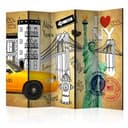 Schermo divisorio - Strada a senso unico - New York , 5 pezzi - 225x172 cm