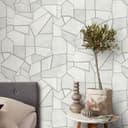 Carta da parati in tessuto non tessuto MOSAIQUE Elle Decoration 4, grigio chiaro