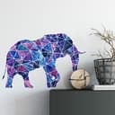 Adesivo murale Polygon - Elefante