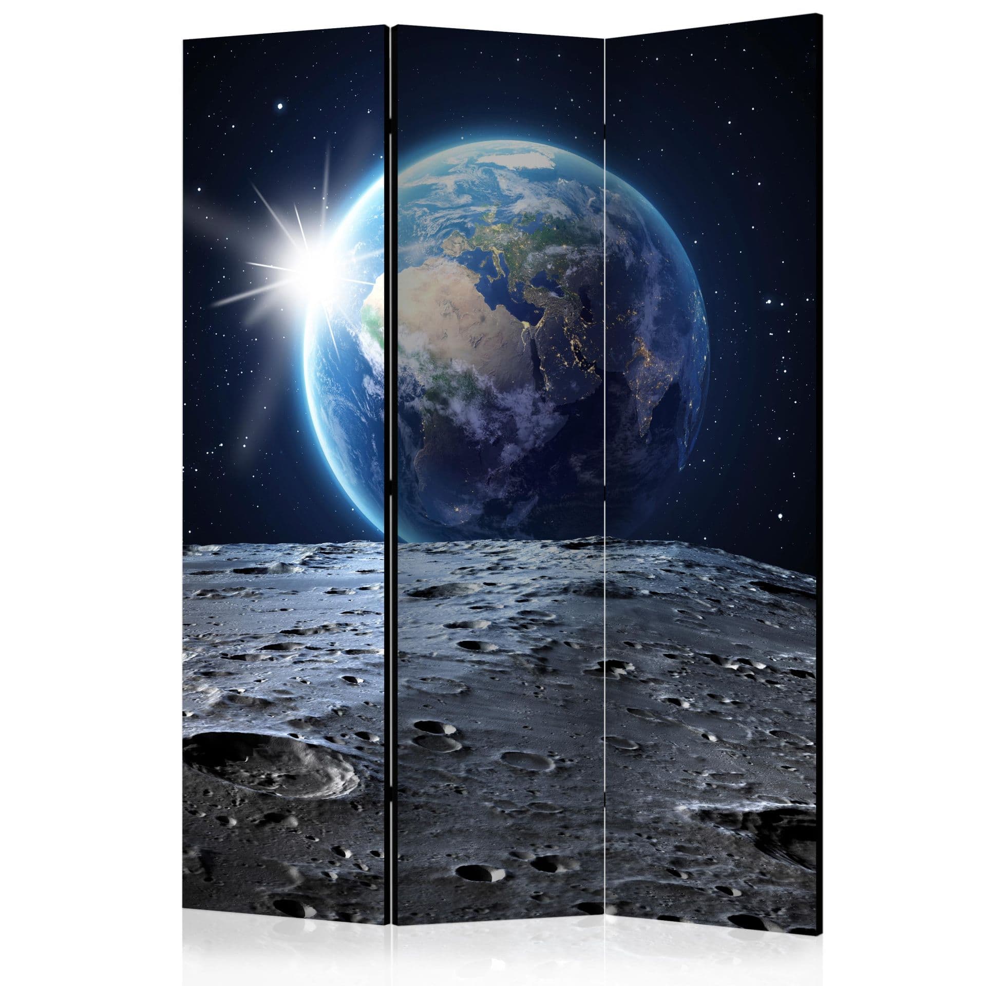 Divisorio per sala - Vista del pianeta blu, 3 pezzi