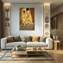 Stampa su legno Klimt - Il bacio