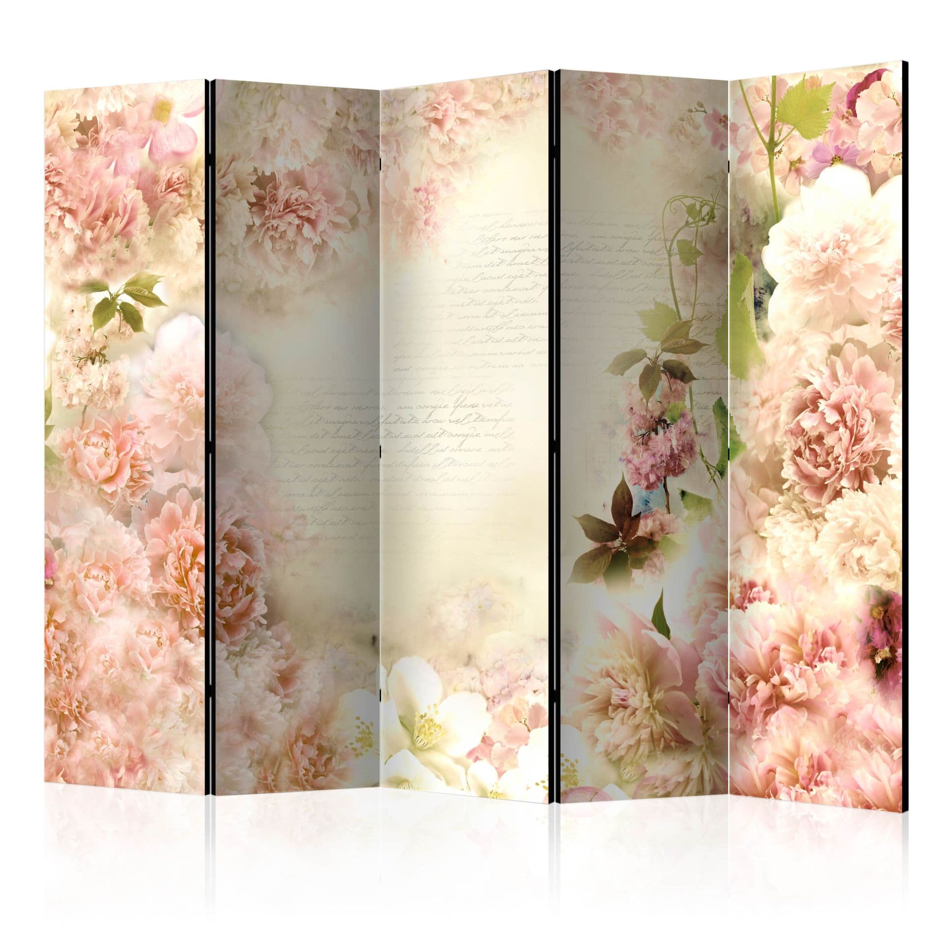Schermo divisorio - Profumo di primavera , 5 pezzi - 225x172 cm