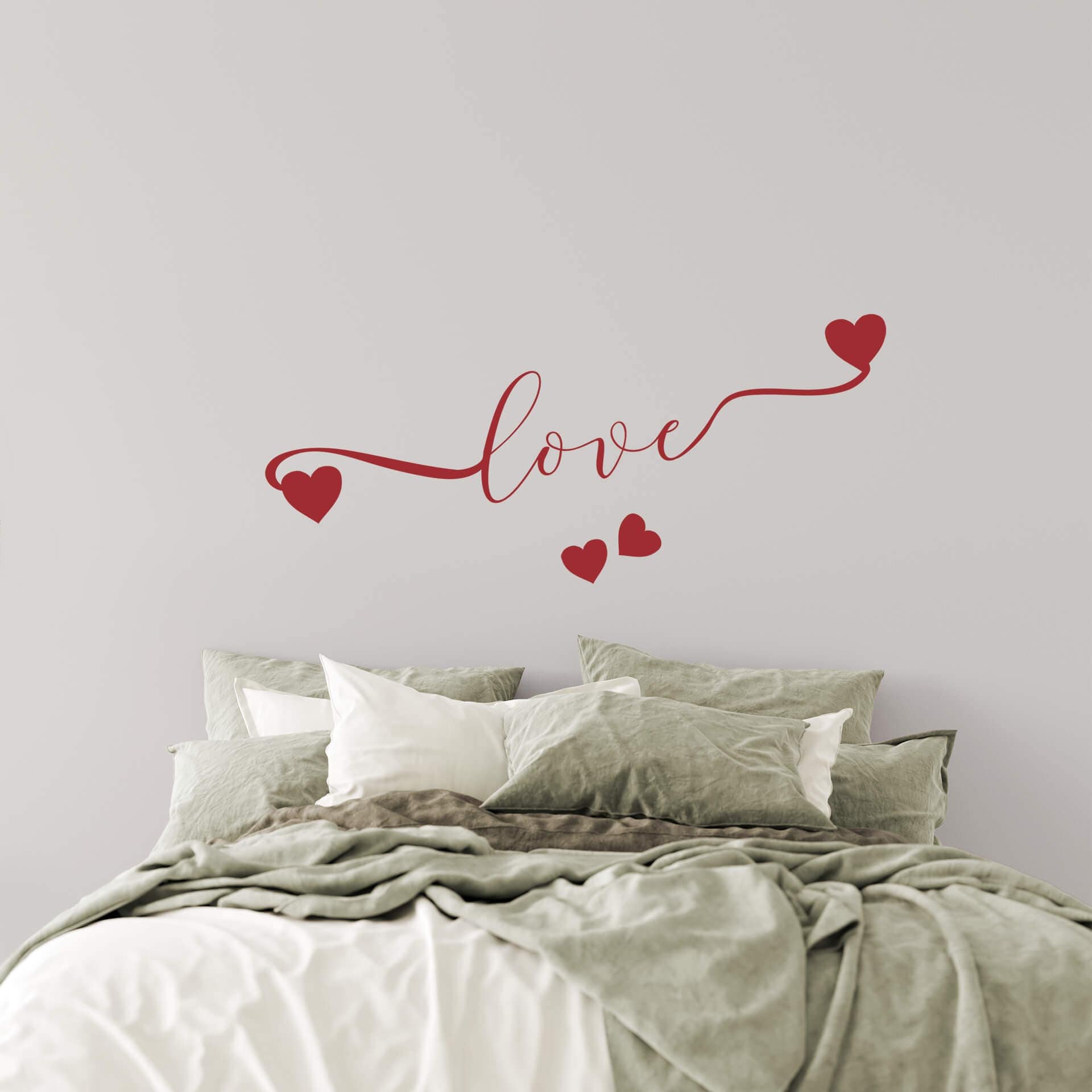 Adesivo Murale  – Love con cuori