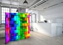 Schermo divisorio - Cubi colorati, 3 pezzi