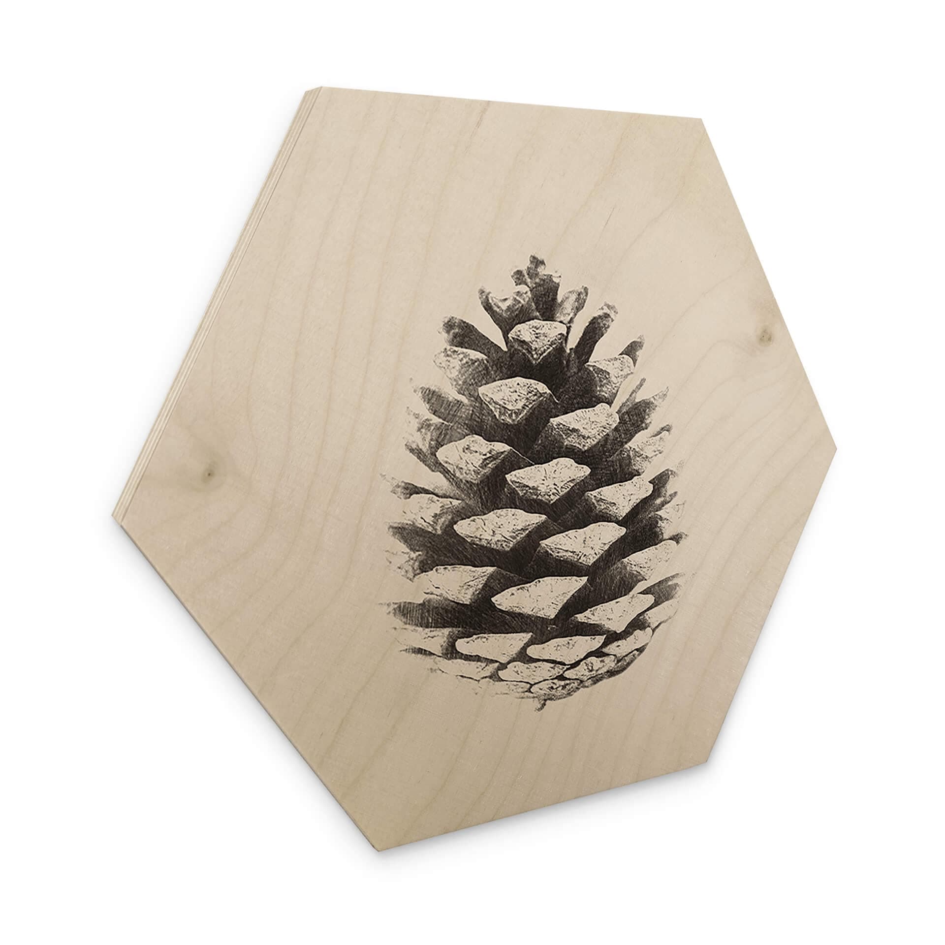 Esagono in legno Pigna