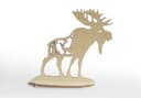 Decoro in legno - Alce 02