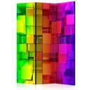 Schermo divisorio - Puzzle di colori, 3 pezzi