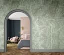 Fotomurale con motivo in marmo verde dall'aspetto di pietra naturale con morbide venature 3,4 x 2,12 m