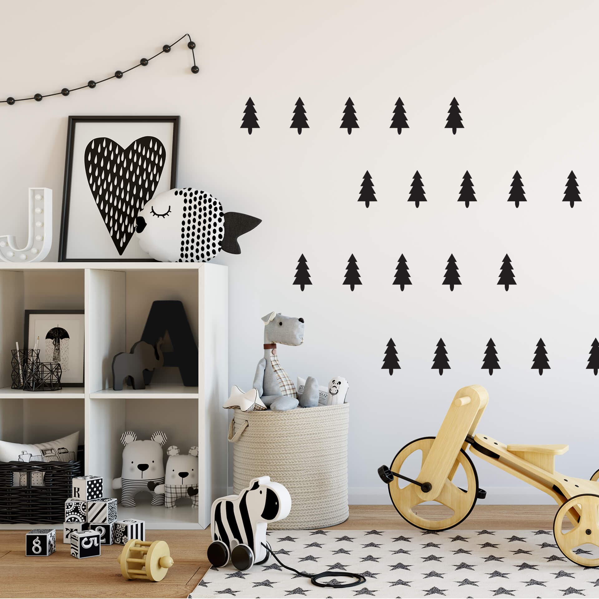Adesivo murale – Set di Pini