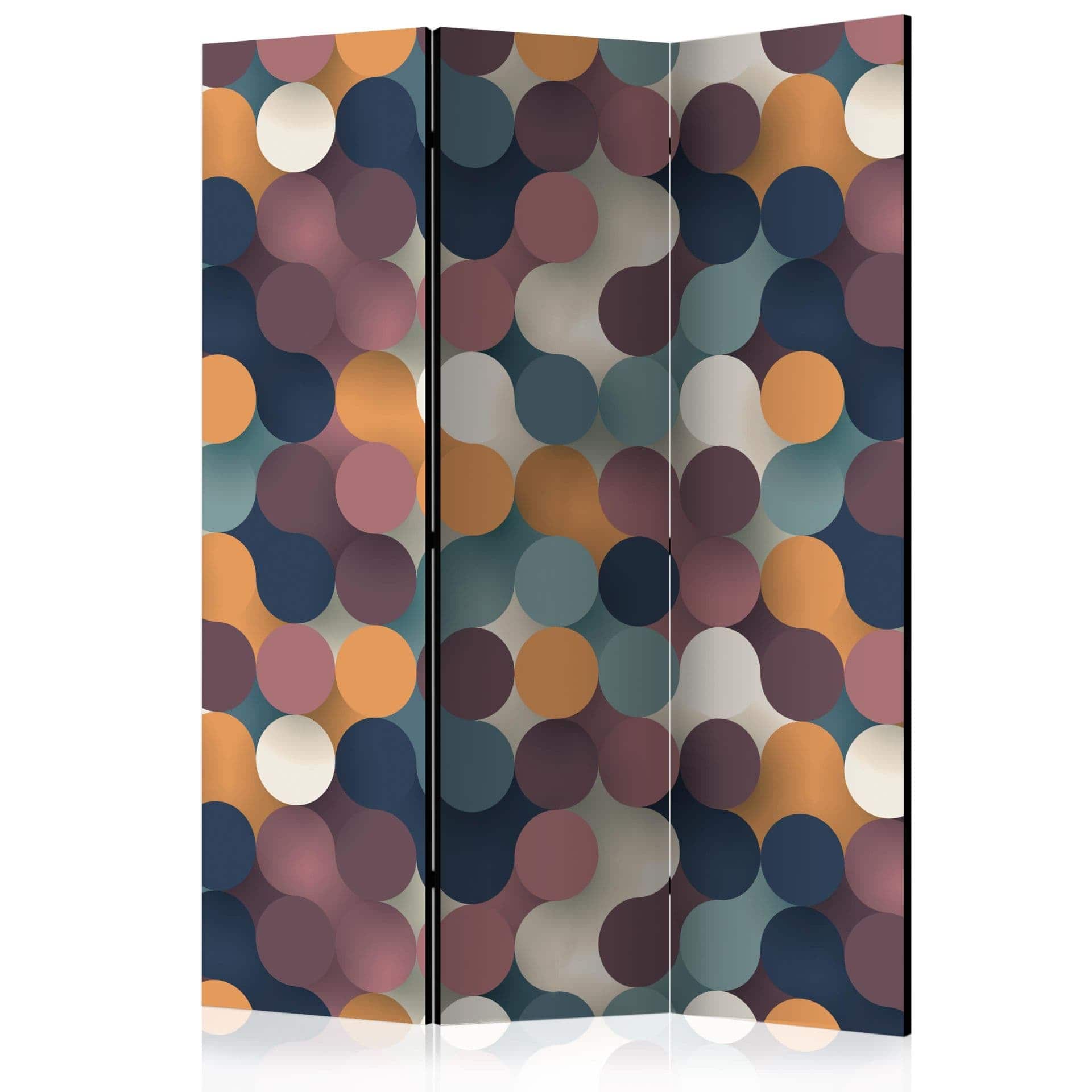 Divisorio per sala - Microcosmo colorato, 3 pezzi