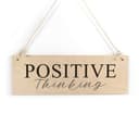 Targa in legno - Positive Thinking