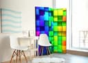 Schermo divisorio - Cubi colorati, 3 pezzi