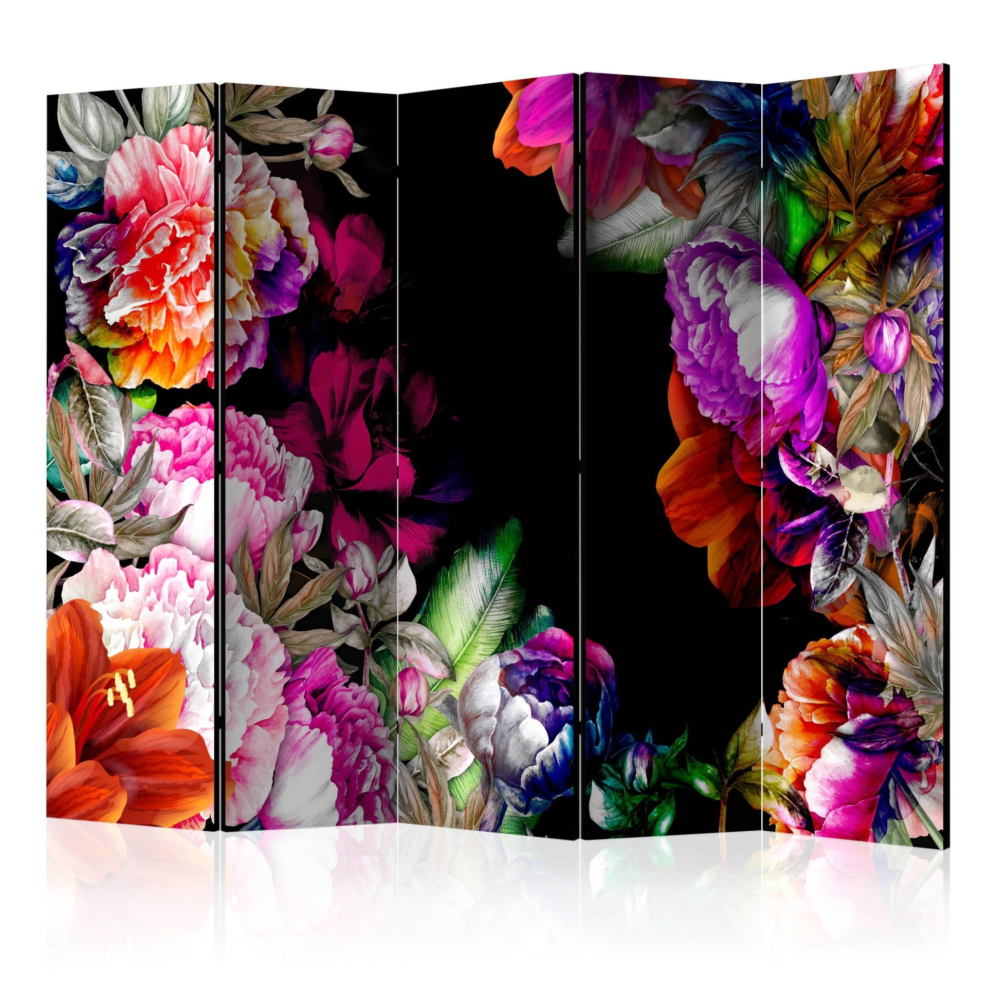 Schermo divisorio - Colori estivi, 5 pezzi - 225x172 cm