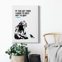 Stampa su tela Banksy - If you get tired