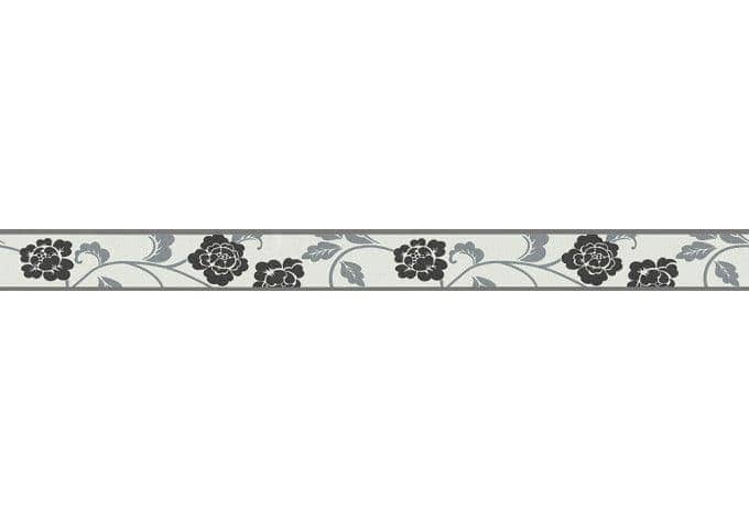 Bordo decorativo A.S. Création Only Borders 8 colore metallizzato, nero, bianco