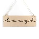 Targa in legno - Laugh