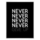 Poster - Never give up