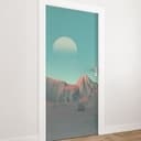 Pellicola porta montagne low poly