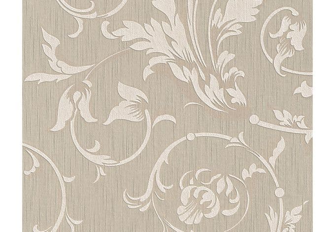Architects Paper - carta da parati in tessuto serie "Tessuto" colore beige-grigio, bianco segnale