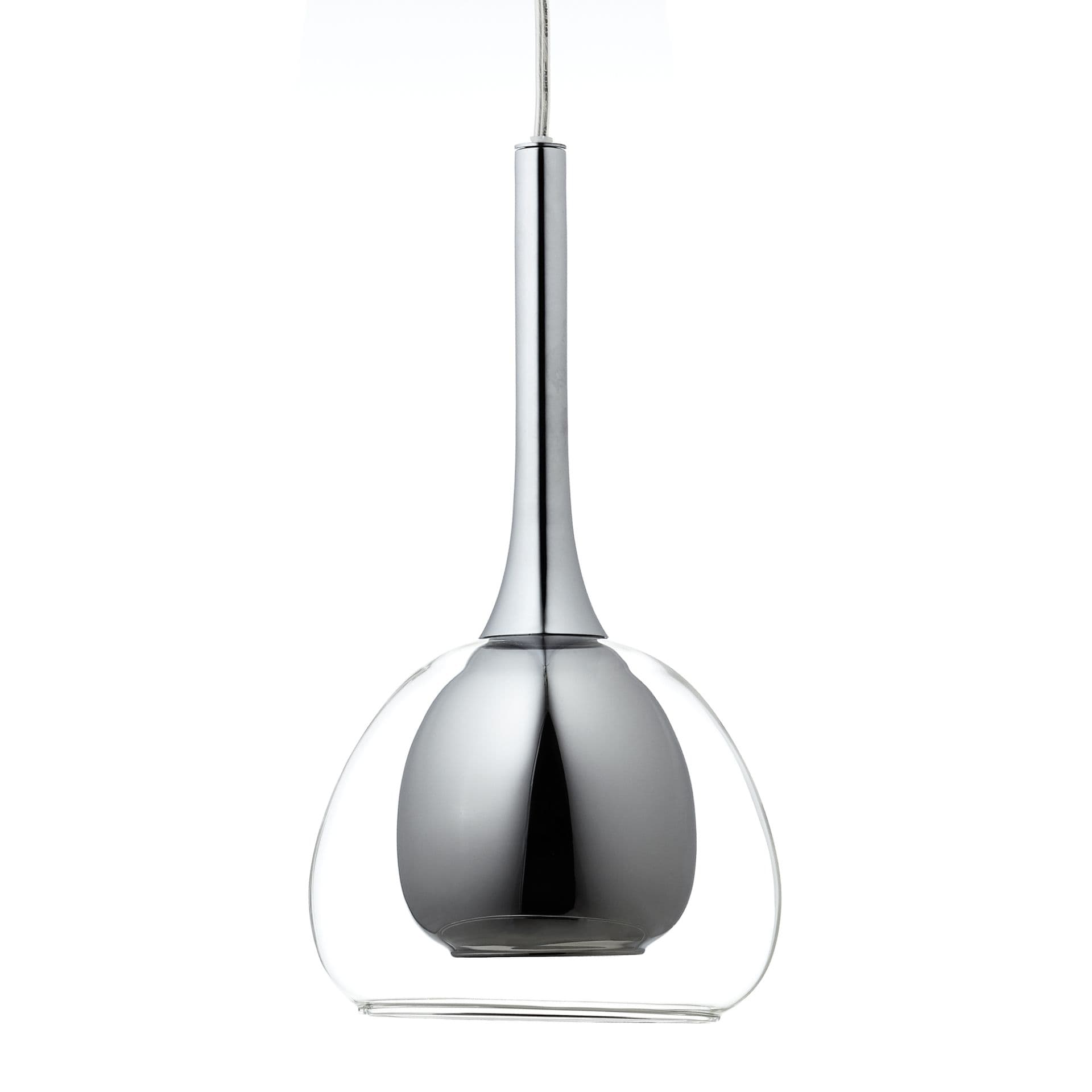 Pendelleuchte Iris 3 Metallic, 40W, 120 x 66 cm, Glas Pendelleuchte
