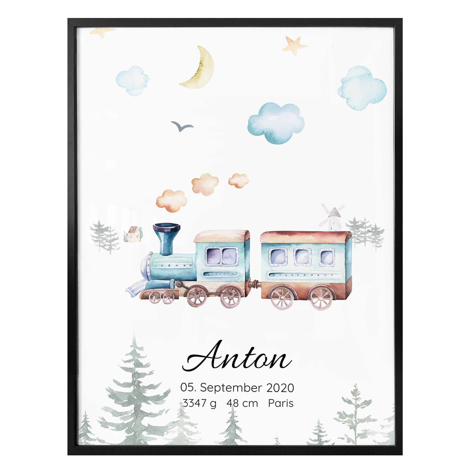 Poster Kvilis locomotiva + Testo personalizzato