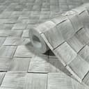 Carta da parati in tessuto non tessuto 3D effetto legno grigio 3D