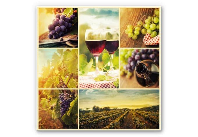 Stampa su Forex - Collage enologico - quadrato