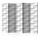 Paravento - Illusione bianca, 5 pezzi - 225x172 cm