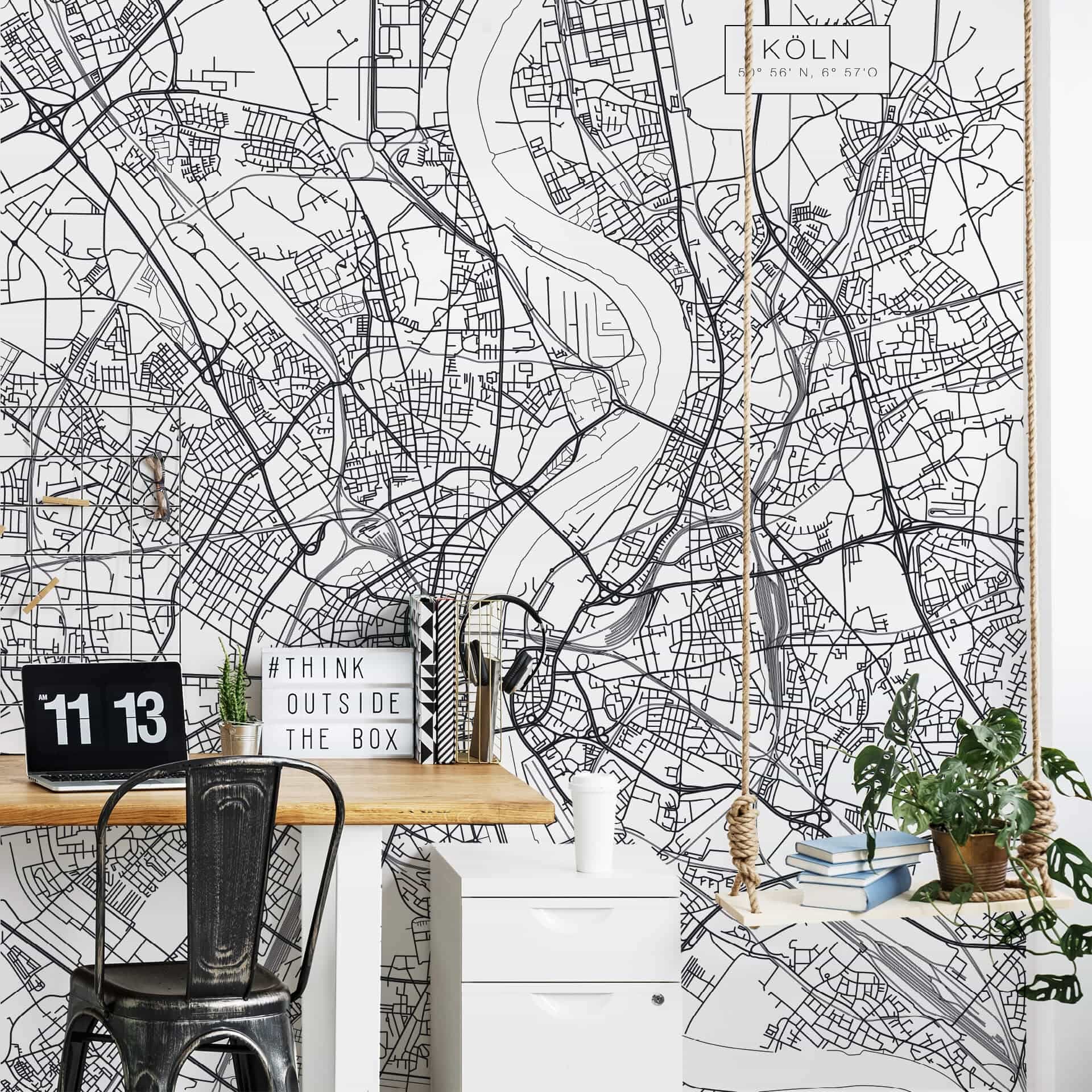 Fotomurale Mappa della città di Colonia