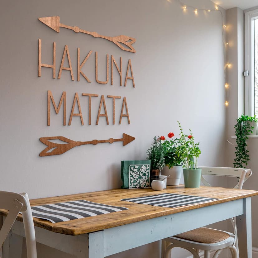 Lettere in legno - Hakuna Matata