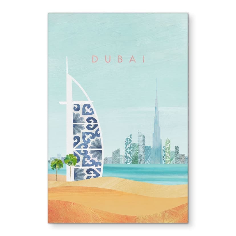 Stampe per pareti Dubai Beach - Burj Al Arab - Rivers - Alu-Dibond