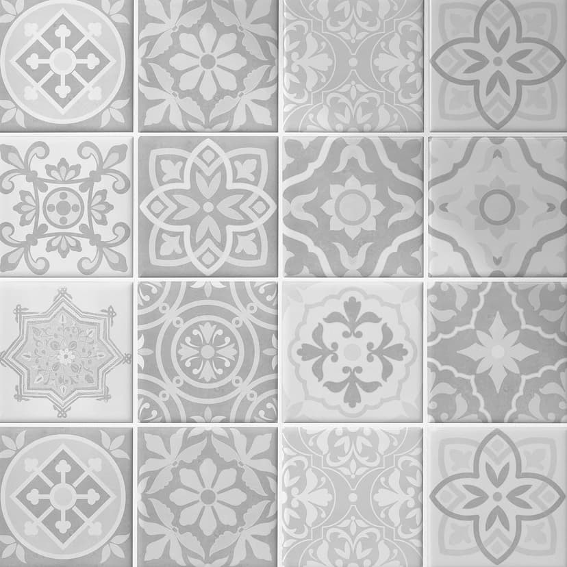 Fliesenaufkleber Ornamente - Betonoptik 03 - 12er