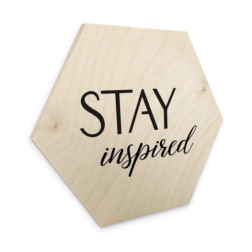 Esagono in legno Stay Inspired