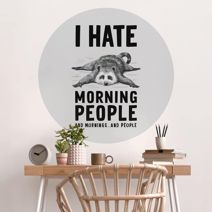 Adesivo murale I hate morning people - Magnusson