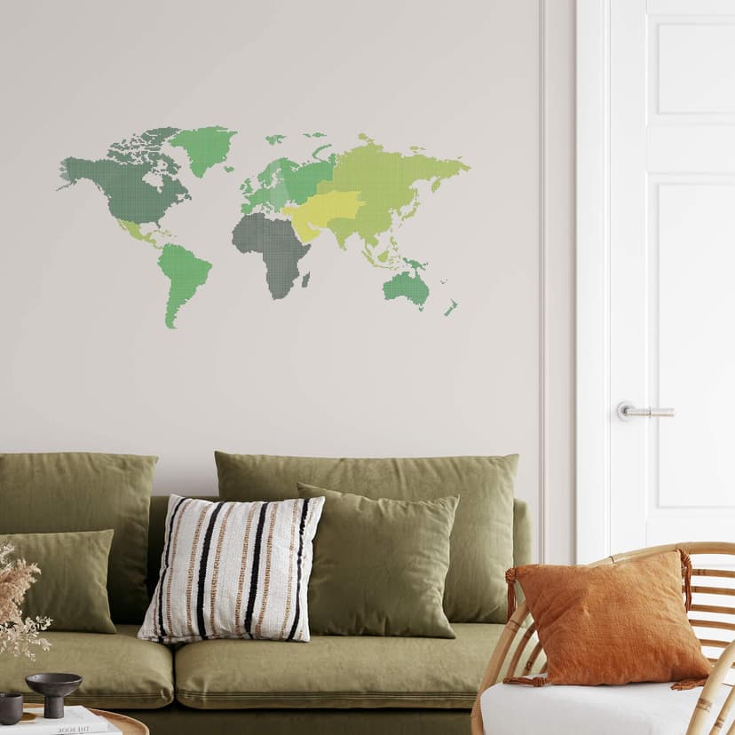 Sticker murale - Mappamondo verde