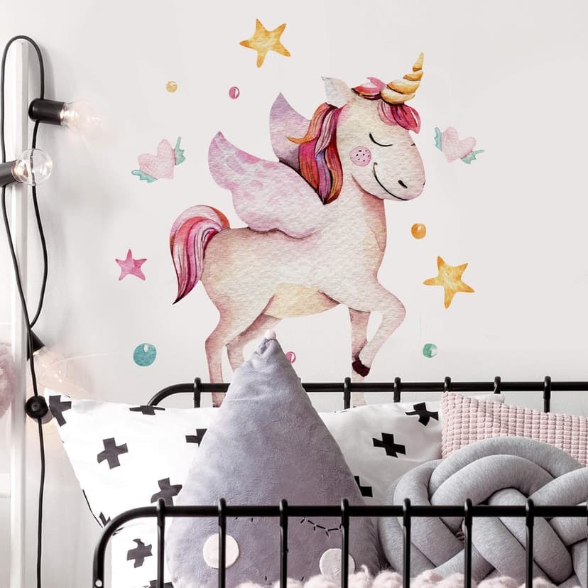 Adesivo murale Kvilis - Unicorno con ali