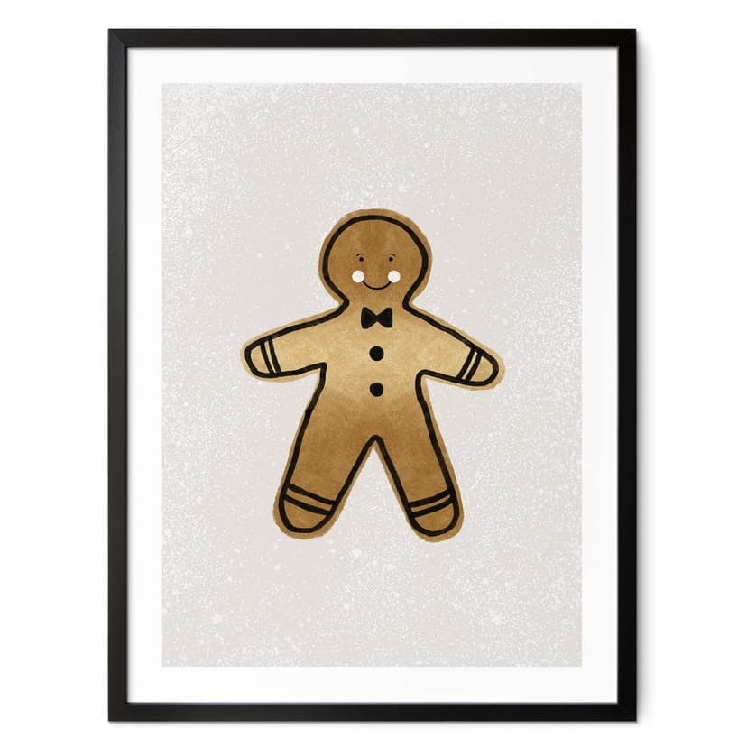 Poster Natale - Omino di pan di zenzero - Orara Studio