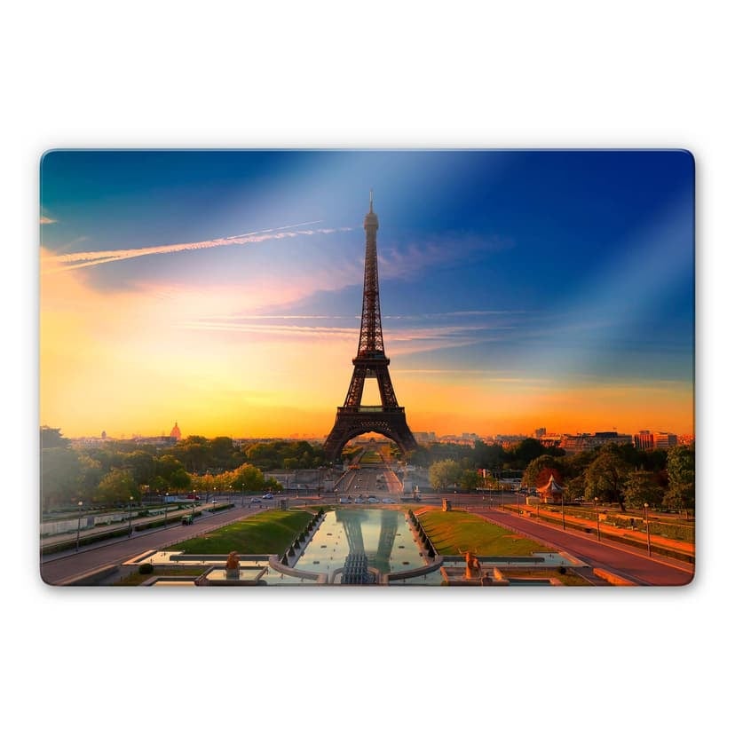 Stampa su vetro - La torre Eiffel nel tramonto