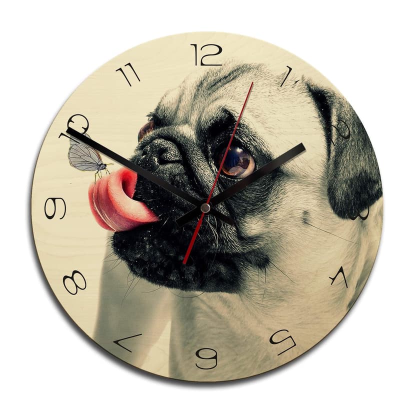 Orologio in legno - Cagnolino