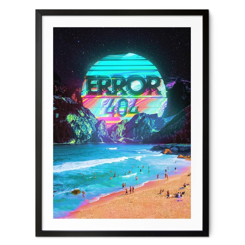 Poster Error 404 sulla spiaggia - Nicebleed