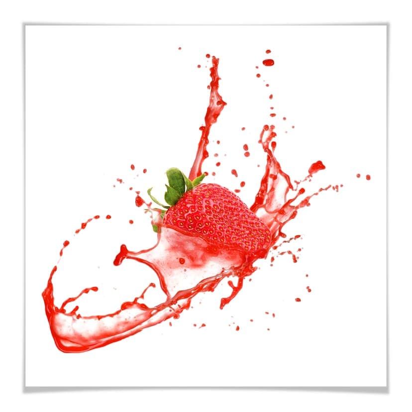 Poster - Schizzi di fragola