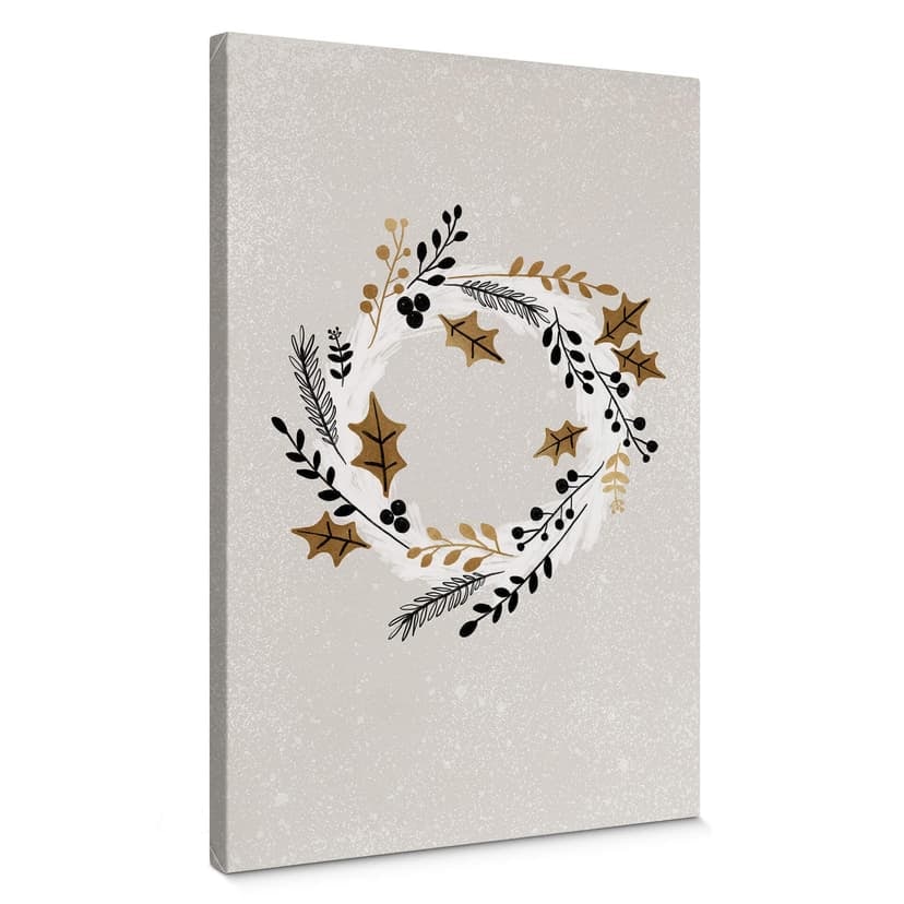 Stampa su tela Inverno - Ghirlanda dell'Avvento - Orara Studio