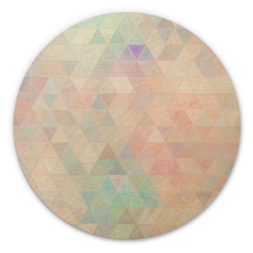Stampa su legno Triangoli colorati a mosaico - Jaszke