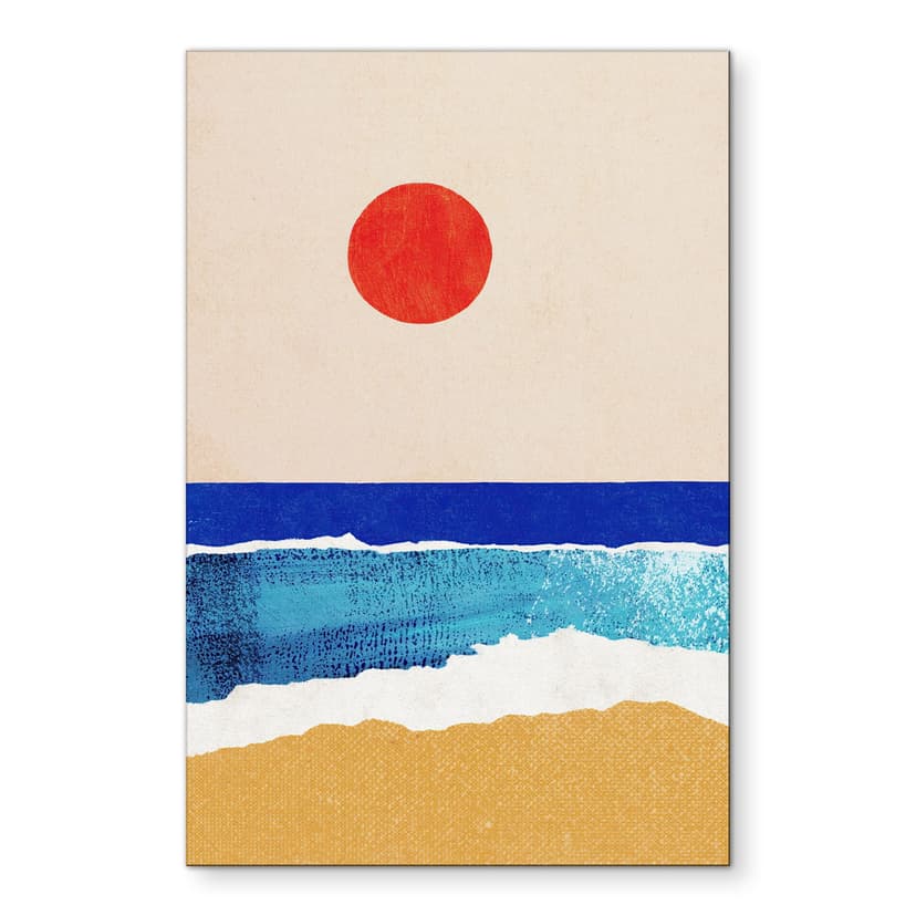Stampe per pareti Spiaggia tranquilla al tramonto - Rivers - Alu-Dibond