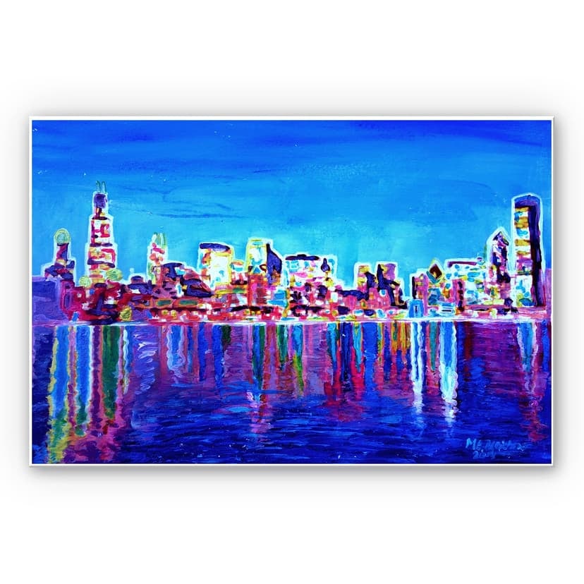 Stampa su Forex Bleichner - Chicago nel luccichio dei neon