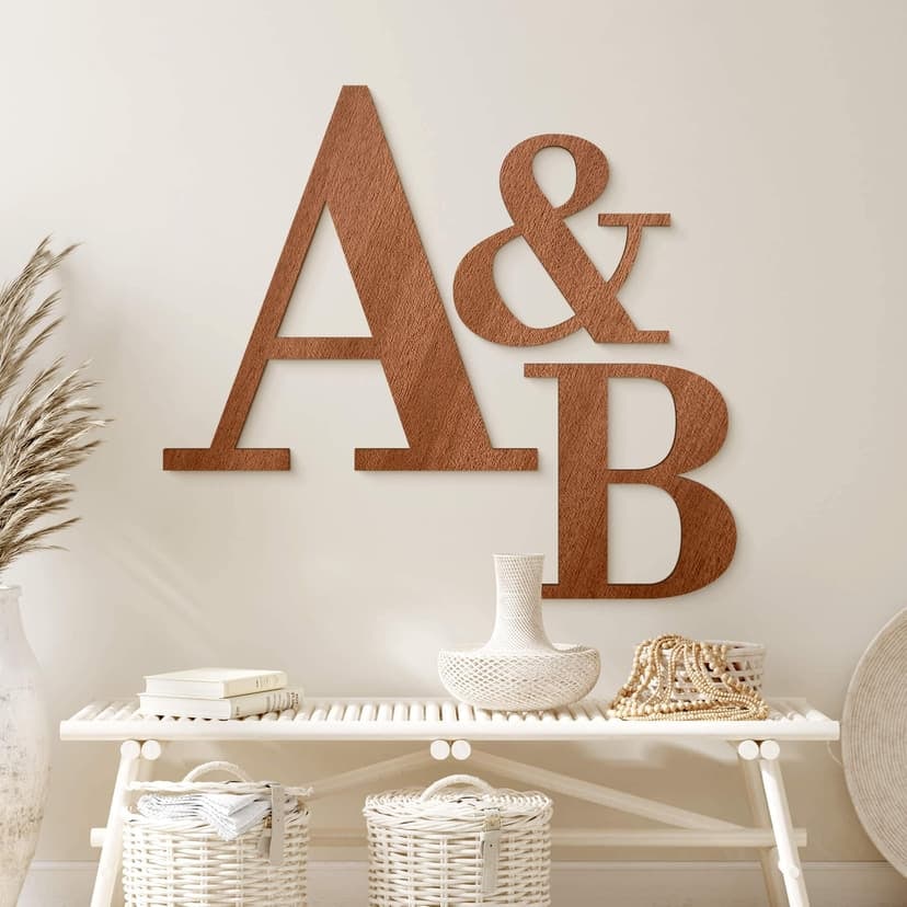 Lettere di legno mogano - Bodoni